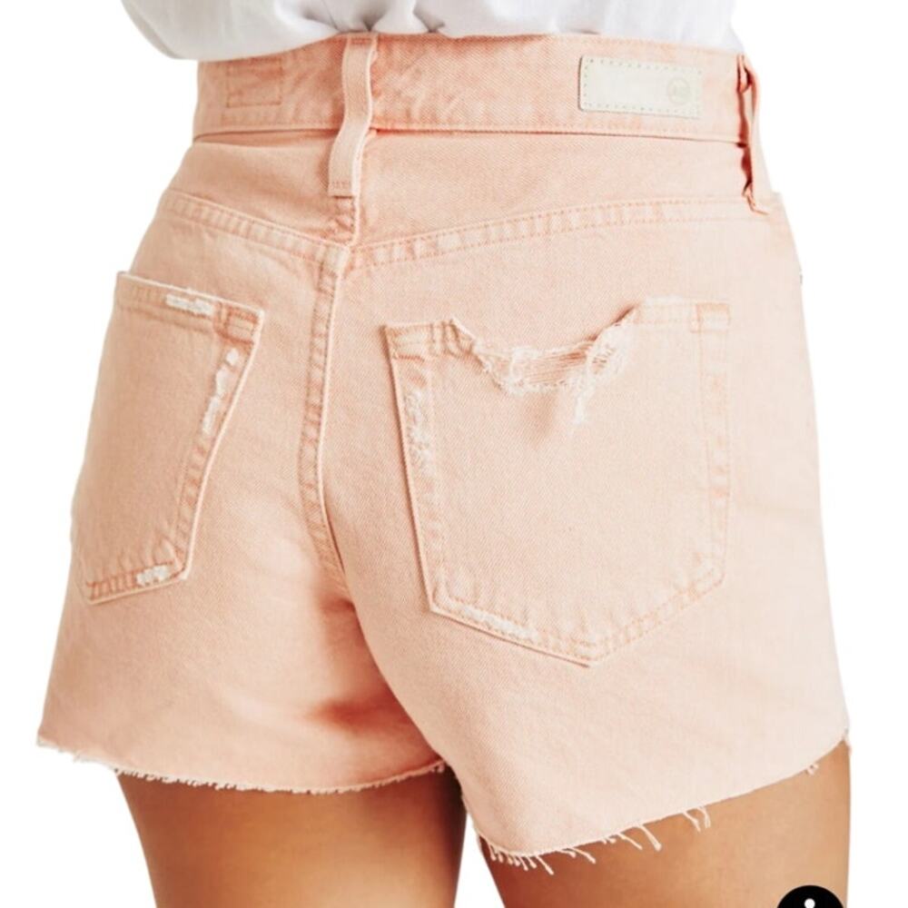 Adriano Goldschmied shorts Alexxis high rise wedgie pink size 26 - Picture 8 of 8